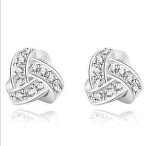Cubic Zirconia Sterling Silver Earrings